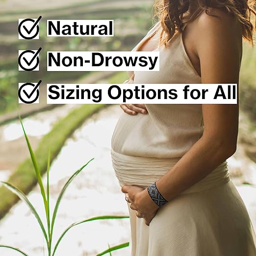 Acupressure Motion Sickness Bands - Cecilia Duo (Large) - Stylish Morning Sickness Relief Band | Travel, Pregnancy, Cruise