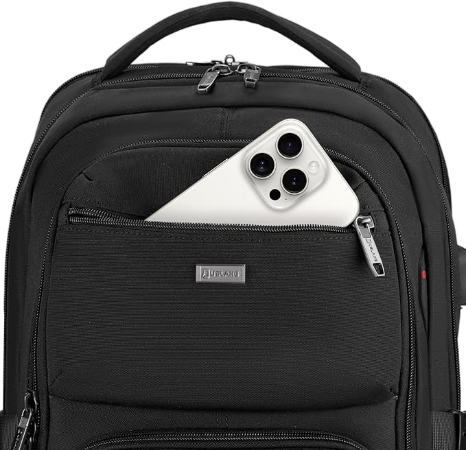 DUSLANG 17 Inch Laptop Backpack for Travel Water Resistant College Backpack for Men Women Laptop Bag with USB Charging Port,Black