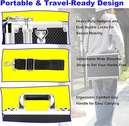 Multi color Card Storage Hard Case, Sports Card Collection Boxes,Trading Cards Cabinet, Carrying Cases Specially Adapted to Hold Sports Trading Cards, Toploader Box