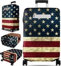 Slohif Luggage Cover for Suitcase Tsa Approved Protector - Luggage Sleeve Large Suit Case Cover Travel Stretch Baggage Case Protective Washable Fit 31-32 Inch Flag XL