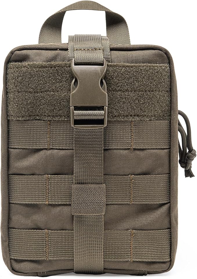 TSPRO MOLLE Tactical Medical Bag First Aid Kit EMT Pouch Rip-Away Utility IFAK Pouches for Military Outdoor Activities (Empty Med Bag Only)