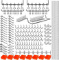 296 PCS Extra Thick Pegboard Hooks for 1/4" Peg Board Hanging Tools, Heavy Duty Metal Black Pegboard Accessories with Pegboard Bins and Peg Locks for Garage Organization