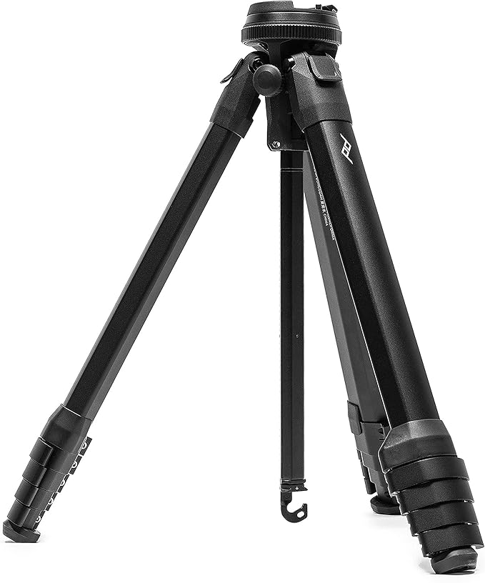 Peak Design Travel Tripod, Aluminum, Compact Design, Quick Setup and Takedown, Pro-Level Stability, Ergonomic Ball Head, Compact and Portable Travel Tripod for Camera and Phone, 20 lb Capacity
