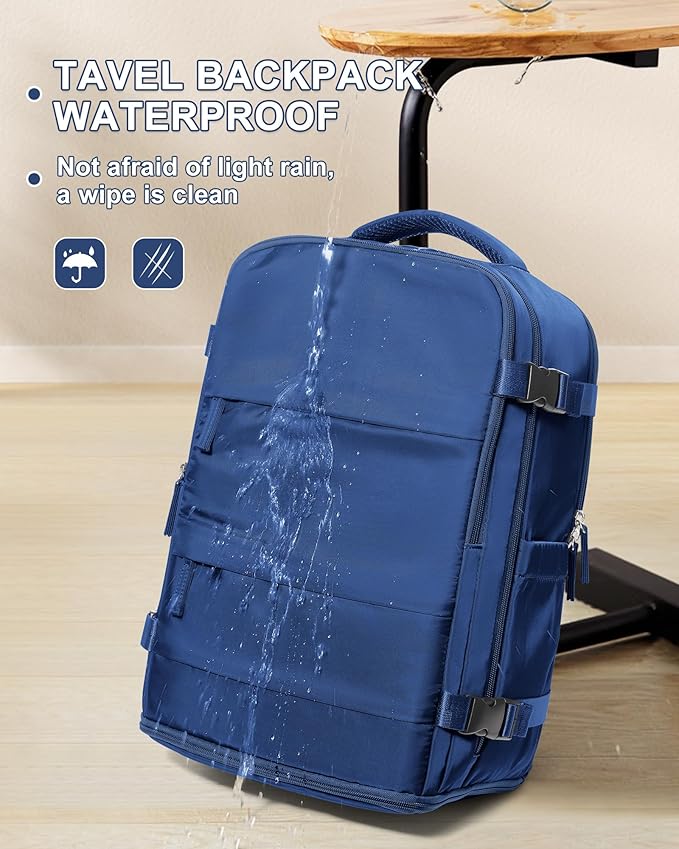 coowoz Travel Backpack Carry On for Women Man Gym Backpacks with Laptop Compartment Mochila de Viaje Teacher Personal Item Backpack Airplane Accessories Must Haves Royal Blue Small
