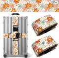 Daisy Luggage Straps for Suitcases TSA Approved, Luggage Identifiers for Suitcase, Adjustable Suitcase Strap for Baggage Security with Cute Patten, Travel Necessary Accessories (2 Pack)