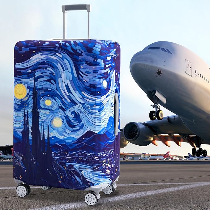 Travelkin Luggage Covers For Suitcase Tsa Approved,Suitcase Cover Protector Fit 18-32 Inch Luggage (Galaxy, XL)