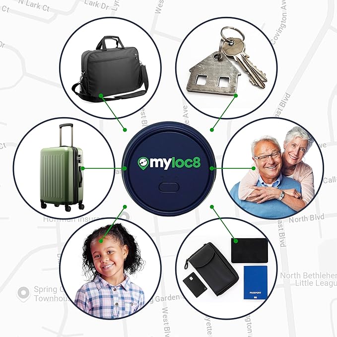 GPS Tracker for Kids with SOS Button – Real Time Tracking Device for Kids, Backpack, Keys - Smart Alerts - Long Battery Life Locator Tag – Android & iOS Compatible (12-Mo Subscription Included)