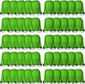 60 Pieces Drawstring Backpack Bags Sports Sackpack Bulk Cinch Gym Bag for Women Men Outdoor Sports Backpack for St. Patrick's Day Gift (Green)
