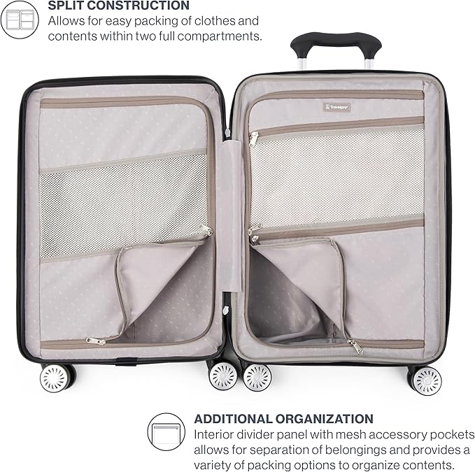 Travelpro Pathways 3 Hardside Expandable Luggage, 8 Spinner Wheels, Lightweight Hard Shell Suitcase, Checked Large 28 Inch, Royal Blue