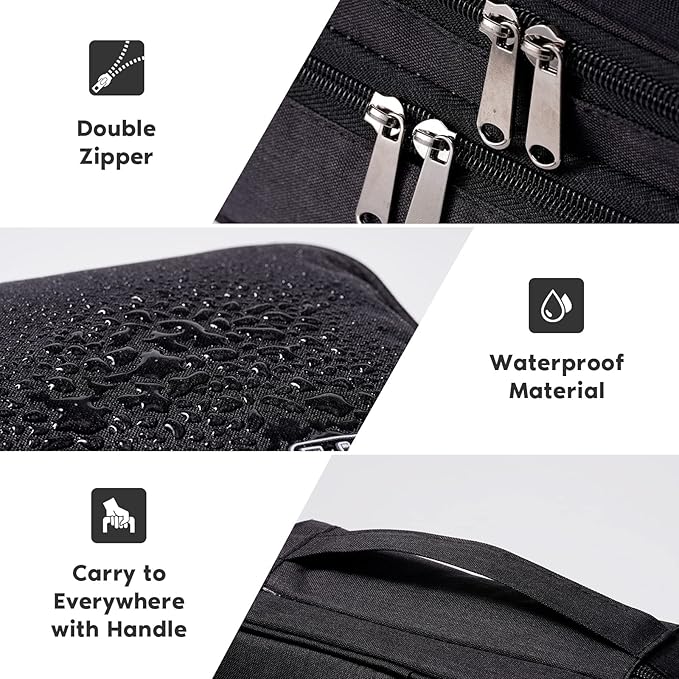 Electronics Organizer, OrgaWise Electronic Accessories Bag Travel Cable Organizer Three-Layer for iPad Mini, Kindle, Hard Drives, Cables, Chargers