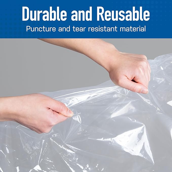 6 Pack Jumbo Vacuum Storage Bags for Comforters, Blankets & Clothes – Jumbo Vacuum Sealed Compression Bags with Hand Pump – Space Saver Storage Bags for Bedding, Moving, Travel & Organization