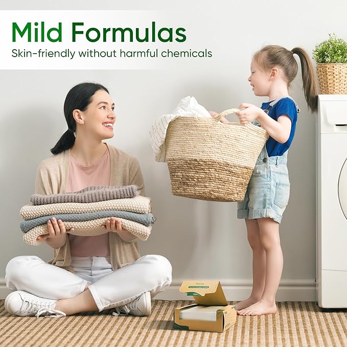 Travel Laundry Detergent Sheets Fisroa 300 Loads Eco-friendly Washing Detergent Sheets Plastic-Free Washer Sheets, Fresh Linen Scent Liquidless Laundry Sheets Strips for Camping Dorm