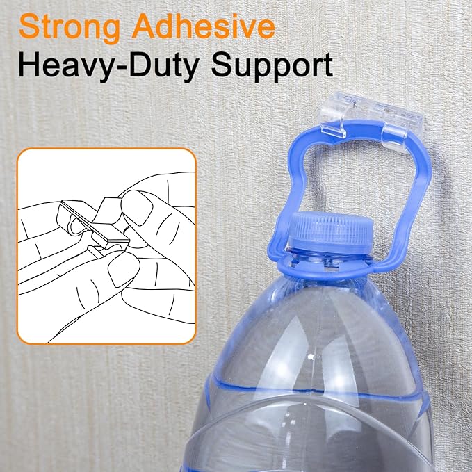 SOULWIT 50 Pcs Self Adhesive Cable Management Clips, Cable Organizers Sticky Wire Clips Cord Holder for TV PC Laptop Ethernet Cable Desktop Home Office (Transparent)