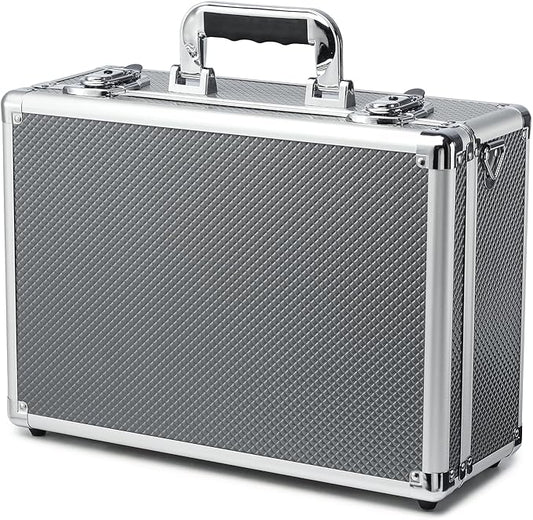 Multi color Card Storage Hard Case, Sports Card Collection Boxes,Trading Cards Cabinet, Card Holder, Toploader Box (Gray, Large)