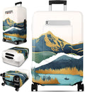 Slohif Luggage Cover for Suitcase Tsa Approved Protector - Luggage Sleeve Large Suit Case Cover Travel Stretch Baggage Case Protective Washable Fit 21-23 Inch Mountain S