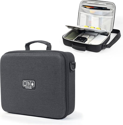 Luxtude Electronics Organizer Travel Case Large, Tech Organizers Travel Case, Hard Charger Organizers, Portable Cable Organizer, Travel Essentials for Charger/Mouse/Cash/Card, Tech Gifts