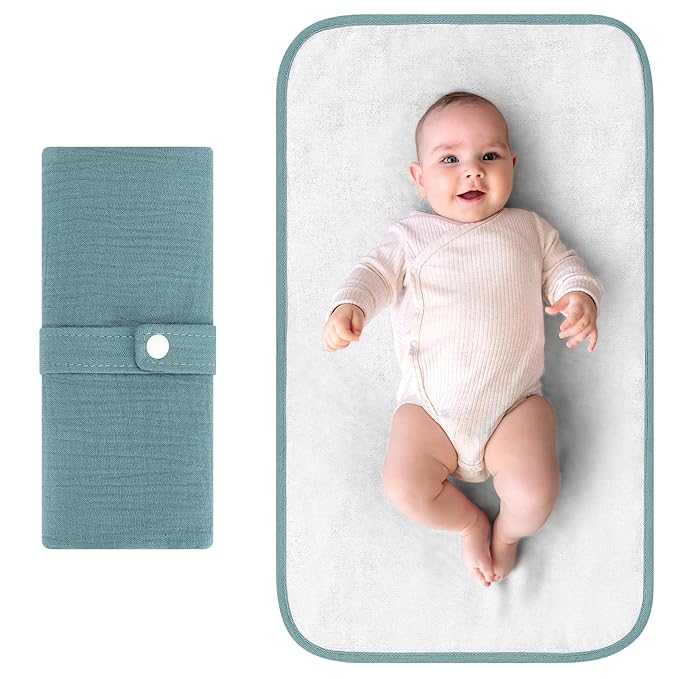 Accmor Portable Diaper Changing Pad, Waterproof Foldable Baby Changing Mat for Travel, Baby Essentials Shower Registry Gifts