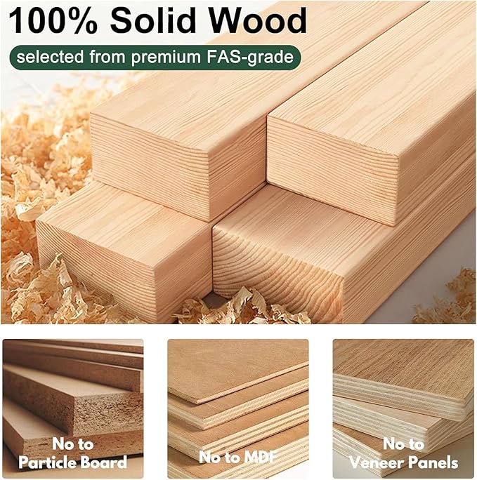 Rainbow Home Bergan Nightstand with 2 Drawers & Open Shelf, 100% Solid Oak Wood, Mid Century Modern Bedside Table for Small Spaces, Practical Storage for Bedroom