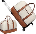 seyfocnia Rolling Duffle Bag with Wheels, Duffle Bag for Travel Women Carry On Luggage Wheeled Overnight Weekender Bag Men