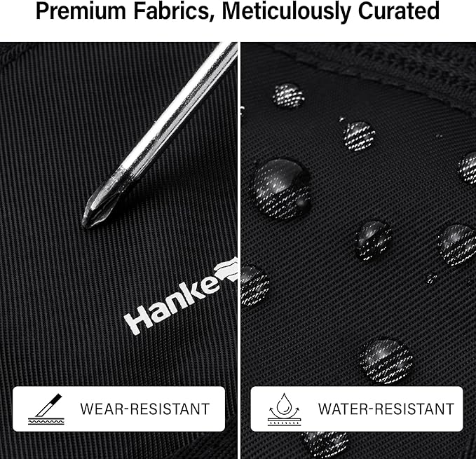 Hanke Passport Holder, Travel Wallet for Womens and Men, Neck Wallet Hidden Passport Pouch for Travel Adjustable Lightweight Thin with 6 compartments (Black)
