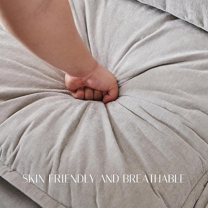 88.98" Sectional Couches for Living Room, Cloud Couch Sectional with Large Storage, U-Shape Modular Sectional Sofa with Ottoman, 5 Chenille Seater with Pillow for Apartment, Bedroom, Light Grey