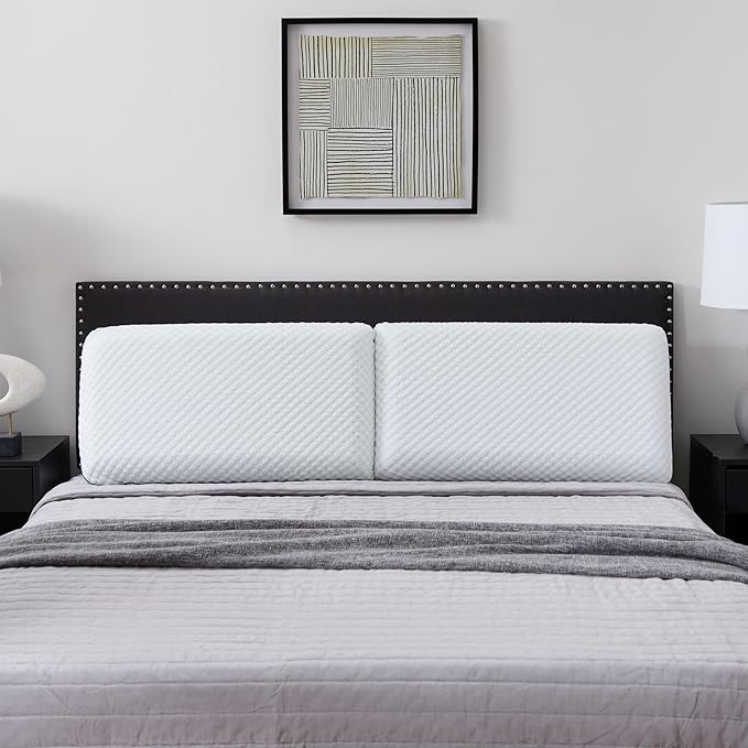 WEEKENDER Gel Memory Foam Pillow - King Size - 2-Pack - Medium Plush Feel - Neck & Shoulder Support - For Back, Side, & Stomach Sleepers - Home, Hotel, & Hospital Essentials