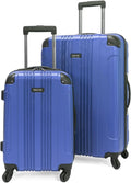 Kenneth Cole REACTION Out of Bounds Lightweight Hardshell 4-Wheel Spinner Luggage, Cobalt Blue, 2-Piece Set (20" & 28")