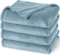PHF Ultra Soft Fleece Blanket Twin Size, No Shed No Pilling Luxury Plush Cozy 300GSM Lightweight Blanket for Bed, Couch, Chair, Sofa Suitable for All Season, 66" x 90", Dusty Blue