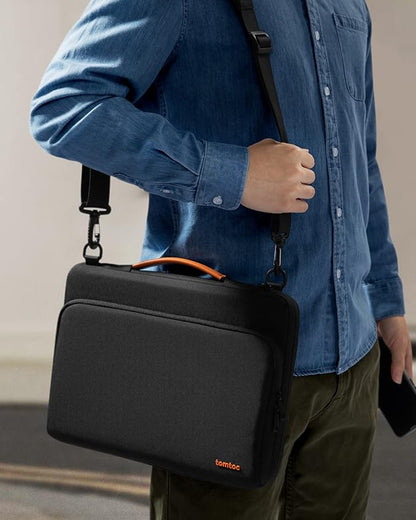 tomtoc 360 Protective Laptop Shoulder Bag for M4 MacBook Pro 16-inch M3/M2/M1 Pro/Max 2024-2019, The NEW RAZER BLADE 15/16, Dell Inspiron 16 Laptop, Water-Resistant Accessory Case