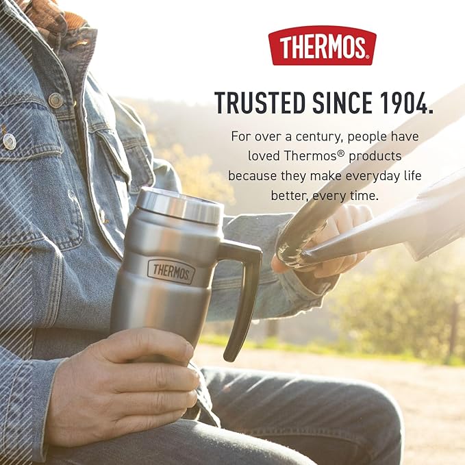 THERMOS Stainless King Vacuum-Insulated Travel Mug, 16 Ounce, Midnight Blue