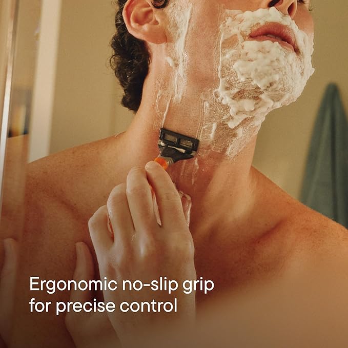 Harry's Shaving Kit for Men - Razor Handle and 3 Razor Blade Refill Cartridges - Ember