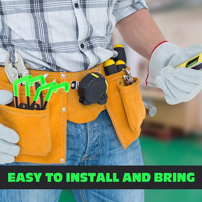 Landhoow Large Magnetic Hooks Heavy Duty Garage Magnet Hooks Strong Storage Utility Magnetic Hangers with Anti Slip Rubber Coating for Indoor and Outdoor Hanging(Green,10 Pcs)