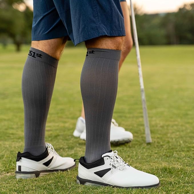 Medical Grade Compression Socks for Men & Women 15-20 mmHg by OrthoSleeve (Grey, X-Large)