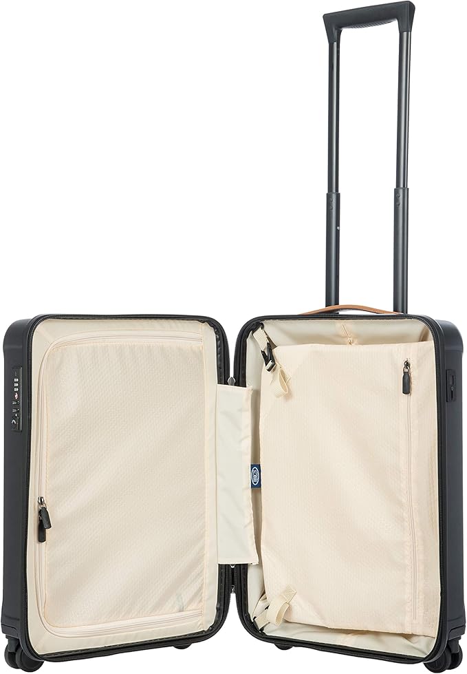Bric's Capri 2.0 21-Inch Spinner - Luxury Carry On Luggage With Spinner Wheels - Lightweight Suitcases with Wheels Made From Durable Polycarbonate - Matte Black