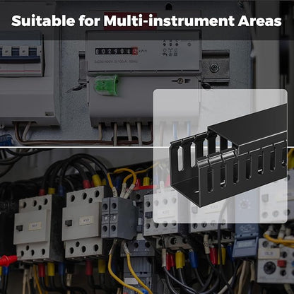 Yecaye 62.8in(4x15.7in) Cable Raceway, Large Under Desk Cable Management for Server Rack Wire Raceway, Wire Management Tray, Cord Organizer for Gaming Desk, Black
