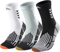 Compression Crew Running Socks: Athletic Socks for Men Women with Cushion,3 Pairs Work Hiking Basketball Sport Socks