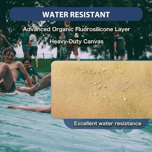 16’x20’ Canvas Tarps Heavy Duty Waterproof Tarpaulins with Aluminum Grommets,UV Resistant, 22Mil Multipurpose Drop Cloth, 14oz Cover Sheet for Outdoor and Indoor Use with Ropes Yellow