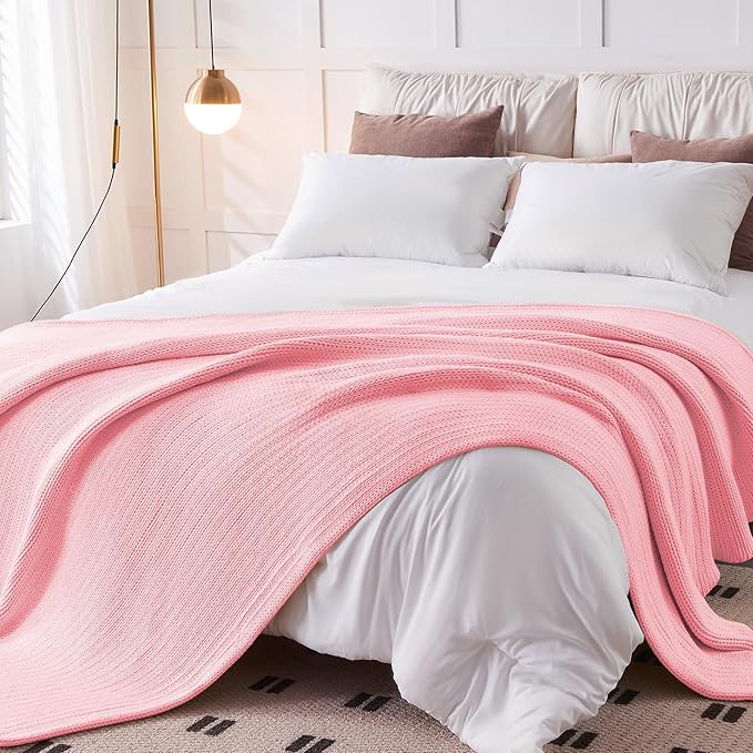 L'AGRATY Knitted Weighted Blanket - 50"x60" 10lbs Cooling Chunky Knit Heavy Blanket for Adults Braided Crochet Throw Thick Cable Yarn Knit Decorative No Beads Evenly Weighted Machine Washable