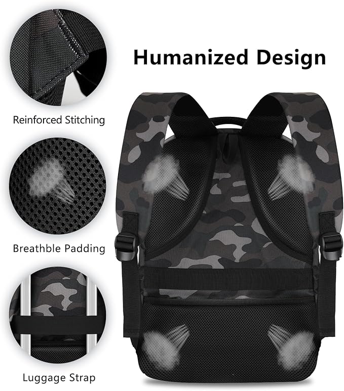 Backpack for Men Women, School Backpack with USB Charging Port, Anti Theft Carry On Flight Approved Business Work Travel 15.6 Inch Computer Laptop Backpack, BookBag for teen, Camo