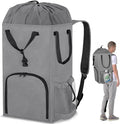 Laundry Bag Backpack Extra Large, 110L Laundry Backpack Heavy Duty with Shoulder Straps, Collapsible and Mesh Pocket Dorm Laundry Basket Hamper Bag for College, Travel, Laundromat, Apartment Grey