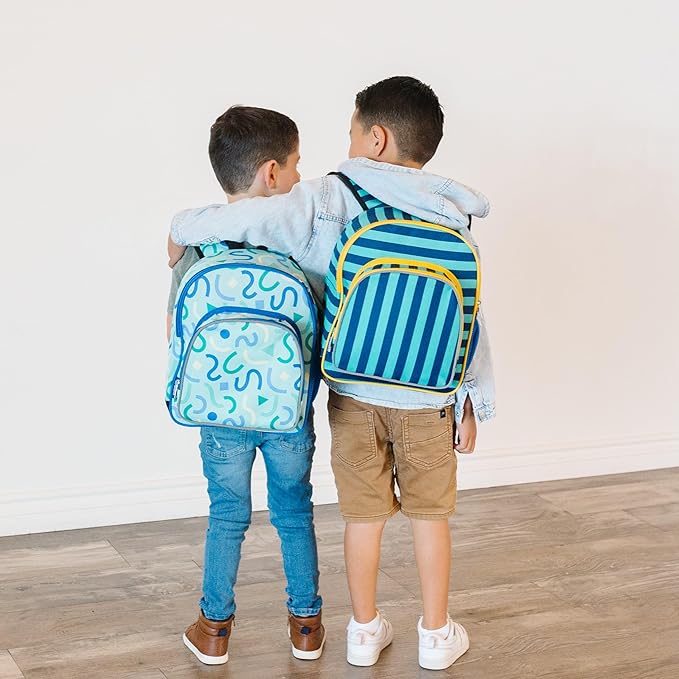 Wildkin 12-inch Kids Backpack – Padded, Adjustable, Ideal for Daycare & Travel (Confetti Blue)