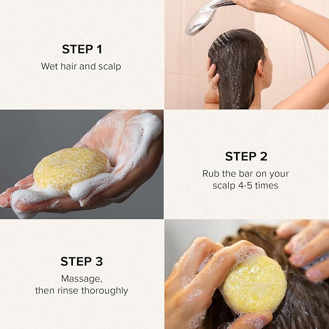 Maka Nature Low-Carbon Shampoo Bar | Korean K-Beauty Haircare with Natural Ingredients for Scalp & Hair Types | Vegan, Eco-Friendly, pH balanced, 3.35oz (Lavender)