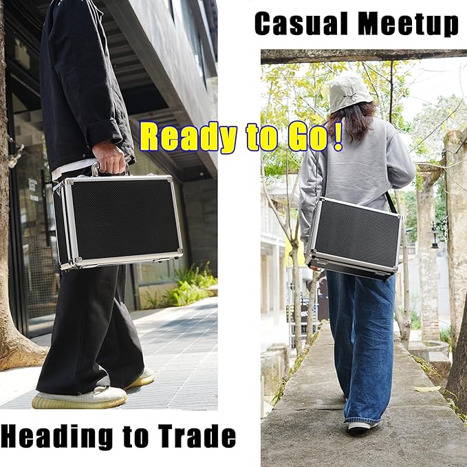 Multi color Card Storage Hard Case, Sports Card Collection Boxes,Trading Cards Cabinet, Carrying Cases Specially Adapted to Hold Sports Trading Cards, Toploader Box