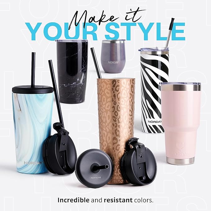 NORDAY | Tumbler with Lid - 30oz - Blush Glitter Insulated Tumbler - Stainless Steel Tumblers - Double Wall Insulated Travel Coffee Mug for Car Cup Holder - Keeps Temperature for 24hr - Anti Spill Lid
