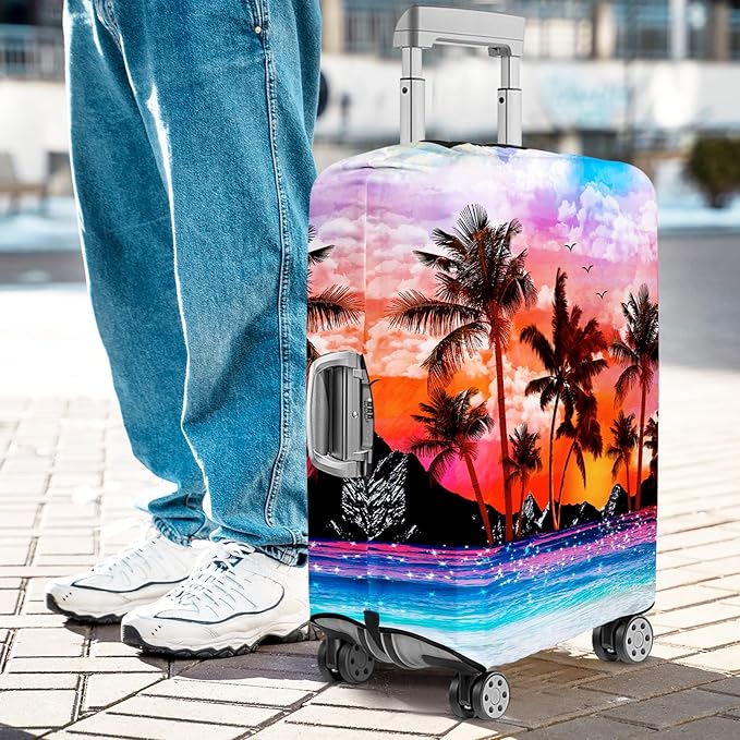 Luggage Cover for Suitcase Elastic Suitcase Cover Protector, Carry On Luggage Sleeve Anti Scratch Travel Essentials Suitcase Cover Fits 27-29