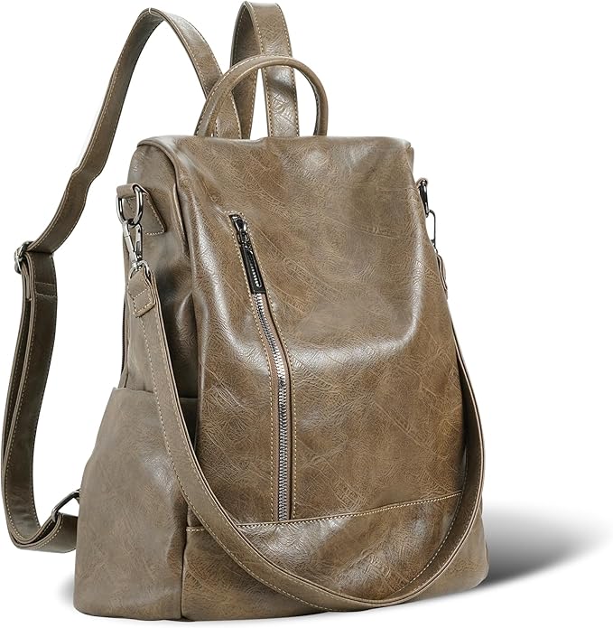 Women Backpack Purse PU Leather Anti-theft Casual Shoulder Bag Fashion Ladies Satchel Bags