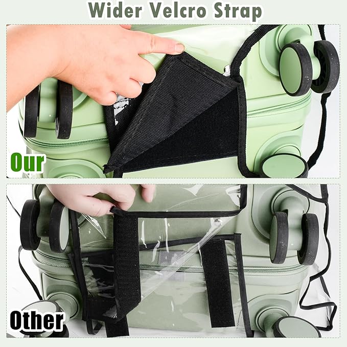 Thicken Clear Luggage Cover Protector, 20" PVC Luggage Covers for Suitcase Waterproof Dustproof Anti-scratch Travel Suitcase Covers Case for Wheeled Luggage