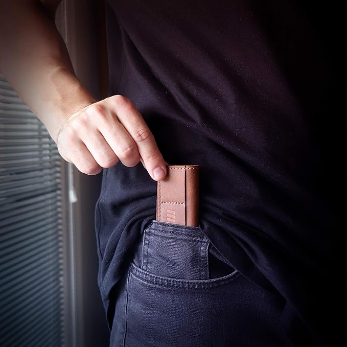 MegaGear Leather SD Card Holder with 12 Card Slots