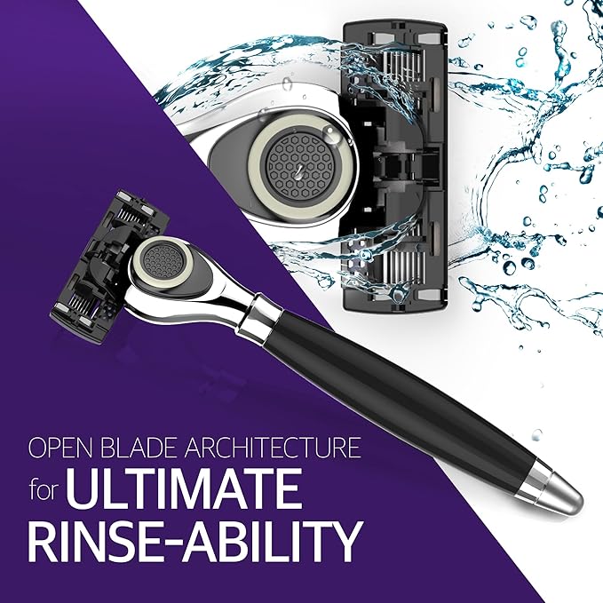 DORCO Pace Classic - Seven Blade Razor System with Pivoting Head and Premium Handle- 12 Pack Refill (No Handle)