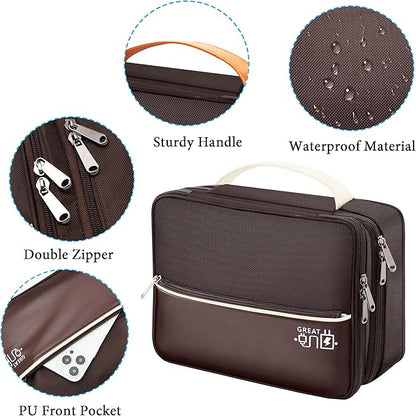 CILLA Electronic Organizer Travel Case, Travel Cord Organizer Case Portable Waterproof Cable Organizer Bag for Charger, Cord, USB, Power Bank, Earphone